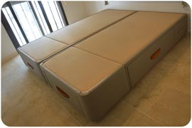 Cama doble formada por 2 de 80x190 con cajones montada en Toledo