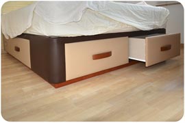 Cama cajones plus color combinado montada en Málaga