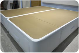 Dos camas con cajones Plus de 90x190 para dormitorio tapizado