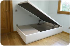 Canapé individual abatible tapizado con cajon