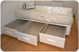 Canapé individual tapizado y colchón de alta gama