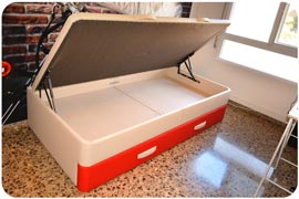 Canape nido CT-NIDO tapizado en dos colores individual