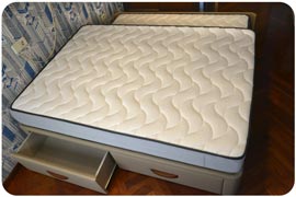 Cama con nido individual, cajones y colchones